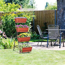 Tuenort Vertical Raised Garden Bed 4 Tiers Planter Box Freestanding Garden Planter with 4 Container Boxes for Growing Vegetables Herbs Flowers on Patio Balcony Red by GreenHaven Gardens