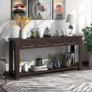 63" Solid Wood Console Table Sofa Table with Storage Drawers and Bottom Shelf,Farmhouse Entryway Table for Hallway Foyer,Sofa Couch Table,Fully Assembled (63" Espresso) by CozyNest Decor