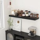 12'' Deep Floating Shelves, 48 Inch Large Floating Shelf Black, Deep Wall Shelves for Living Room Bathroom Laundry Room Bedroom Kitchen Home Office - Black by CozyNest Decor