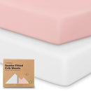 KeaBabies 2-Pack Organic Crib Sheets for Boys, Girls - 52x28 Fitted Crib Mattress Sheet Neutral, Breathable Jersey Cotton Cover for Baby Bed, Toddler Mattress, Soft & Cute Prints (Rose) by TinyTreasures Baby Boutique