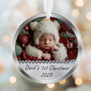Personalized Newborn Photo Christmas Ornament 2025 - Baby’s First Holiday Keepsake - New Baby Custom Ornament - Gift for New Parents Mom Dad - Christmas, Birthday Gift for Boys, Girls by TinyTreasures Baby Boutique