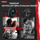 VINSGUIR Ab Roller Wheel, Abs & Core Workout Equipment for Home Gym with Knee Pad Accessories, Abdominal Wheel for Full-body Strength Training by CozyNest Decor