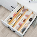 VaeFae Adjustable Bamboo Drawer Dividers, Expandable Drawer Organizer for Kitchen, Bedroom, Bathroom, Dresser and Office, 6-Pack by TinyTreasures Baby Boutique
