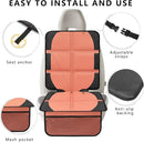 Car Seat Protector for Child, 2 Pack Covers with Mesh Pockets & Non-Slip Backing, 600D Durable Under Seat for Back (Orange, Large) by TinyTreasures Baby Boutique