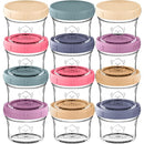 KeaBabies 12pk 4oz Glass Baby Food Containers with Lids - Leak-Proof, Microwavable Small Glass Jars, Baby Purees & Toddler Snack Storage Containers, BPA-Free, Dishwasher & Freezer Safe (Sunset) by TinyTreasures Baby Boutique