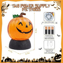 Halloween Snow Globe Lantern Pumpkin Lighted Halloween Snow Globes Battery Operated or USB Powered with 6H Timer Musical Snow Globe Glitter for Spooky Party Home Table Decorations (Pumpkin) by CozyNest Decor
