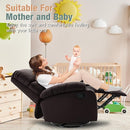 Swivel Rocker Recliner, Rocking Recliners Chair for Small Spaces, Small Rocker Recliner Chair, Nursery Rocking Chairs for Living Room, RV, Nursery, Brown by TinyTreasures Baby Boutique