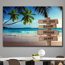 Personalized Father's Day Family Names Street Custom Multi-Name Date of Birth Vintage Street Sign Happy Fathers Day Poster Canvas Wall Art Best Gifts for Dad Husband from Daughter Son Wife Kids