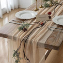Deep Beige Cheesecloth Table Runner Rustic Boho Gauze 120 Inch 10 FT Cheese Cloth for Wedding Baby Shower Bridal Shower Birthday Engagement Party Long Sheer Home Decorations by CozyNest Decor