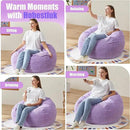 Hobestluk 3.5FT Bean Bag Chair Adult Bean Bag Chair Large Bean Bag Chair with Filler Included Teardrop Bean Bag with Removable Cover for Bedroom Living Room - (Large, Purple) by CozyNest Decor