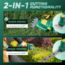Rechargeable 2-in-1 Hedge and Grass Trimmer, 22V Lightweight Cordless Shrub Cutter with Adjustable Head, Battery and Charger Included – Ideal for Lawn and Garden Work by GreenHaven Gardens