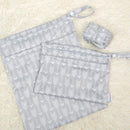 ALVABABY 3pcs Baby Cloth Diaper Wet/Dry Bags|Waterproof Reusable with Two Pockets|Travel, Beach, Pool, Daycare, Soiled Baby Items,Yoga，Gym Bag for Swimsuits or Wet Clothes 3L-YX36 by TinyTreasures Baby Boutique