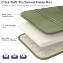 MAXYOYO 1.2" Thick Baby Play Mat for Floor, 59"x 78" Foldable Playpen Mat, Tummy Time Foam Mats Ultra Soft Support, Padded Carpet with Non-Slip Backing for Infant,Kids and Toddler Crawling, Green by TinyTreasures Baby Boutique