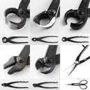 Wazakura Made in Japan 6PCS Bonsai Professional Tool Kit with Roll Bag: Japanese Yasugi Steel Satsuki Bonsai Scissors, Concave Branch Cutter, Knob Cutter, Jin Plier, Wire Cutter, Root Cutter by GreenHaven Gardens