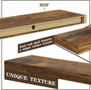 BAMEOS Floating Shelves,40 in W x 7in D Wall Mounted Wooden Shelves with Invisible Brackets Set of 2, Hanging Wall Shelves Decoration for Bedroom, Bathroom, Living Room and Kitchen,Rustic Brown by CozyNest Decor