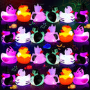 Halloween Rubber Duckies in Bulk Glow in The Dark Rubber Ducks Light up Halloween Mini Duckies Bath Toys for Halloween Party Favor Decor Pool Bathtub Baby Shower Toy Gifts for Kids (24) by TinyTreasures Baby Boutique