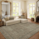 Washable Area Rugs for Living Room: 6x9 Bedroom Rug Boho Vintage Rugs Stain Resistant Non Slip Low Pile Lightweight Soft Carpets for Dining Room Kitchen Nursery Kids Room Farmhouse Living Room by TinyTreasures Baby Boutique
