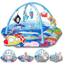 Baby Gym Play Mat, 8-in-1 Ocean Theme Tummy Time Mat & Ball Pit, Washable Baby Activity Play Mat for Visual, Hearing, Sensory, Motor Development, Baby Toys Gift for Toddler Infant 0-3-6-9-12-18 Months by TinyTreasures Baby Boutique