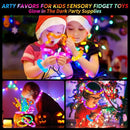 12 PCS Light Up Glow Sticks - LED Pop Tubes, Glow in The Dark Party Supplies, Sensory Toys Birthday Party Favors for Kids, Light Up Toys Goodie Bag Stuffers Gifts by TinyTreasures Baby Boutique
