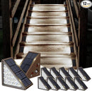 Solar Step Lights - 12 Pack, Waterproof IP67, Deck & Staircase Lights, Patio & Front Step (Cool Brown) by GreenHaven Gardens