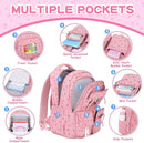 Corduroy Backpack Kids Backpack for Girls School Bags for Middle School Students Book Bag for Elementary Primary Kawaii Ita Backpack, Pink Strawberry by TinyTreasures Baby Boutique