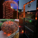 Solar String Lights Outdoor, 2-Pack Total 80FT 200 LED Solar Christmas Twinkle Lights Outside Waterproof Copper Wire 8 Modes Solar Fairy Lights for Garden Tree Party Birthday Christmas Decor(Orange) by GreenHaven Gardens