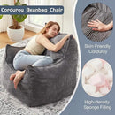Giant Bean Bag Chair Sofa for Adults Teens, Comfy Corduroy Large Bean Bag Chairs with Armrests for Bedroom Living Room, Adult BeanBag Lazy Sofa Couch Chairs with Filler Included by CozyNest Decor