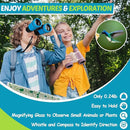 Binoculars for Kids, Kids Binoculars Toys for 3 4 5 6 7 8 Years Boys and Girls, Set with Magnifying Glass & Compass - Birthday Gifts Outdoor Toy for Kid Ages 3-8 Toddler Camping (Blue) by TinyTreasures Baby Boutique