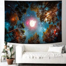 Delur Forest Tapestry Galaxy Moon Stars Night Space Starry Sky Wall Hanging Tapestry Aesthetic Tree Nature Landscape Psychedelic Headboard for Bedroom Living Room Home Decor (70.8" x 92.5") by CozyNest Decor