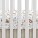 Lambs & Ivy Painted Forest 4-Piece Crib Bedding Set - Gray, Beige, White by TinyTreasures Baby Boutique