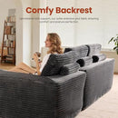 ovios 105” Modular Sectional Sofa with Thicken Seat Cushion, Cloud Couch with Deep Seat, Modern L-Shape Sofas Couches with Chaise,Upholstered Couches for Living Room Bedroom,Grey by CozyNest Decor