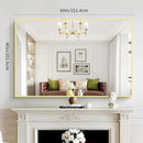 40x60inch Gold Bathroom Mirror, Gold Rectangle Mirror with Frame, Large Rectangular Wall Mirrors for Bathroom, Living Room, Hair Salon, Big Farmhouse Mirror Hang Horizontal/Vertical by CozyNest Decor