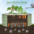 Galvanized Round Raised Garden Bed Outdoor-2Pack Raised Beds for Gardening| Metal Planter Box 3x3x1FT, Green by GreenHaven Gardens