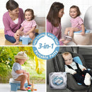 MCGMITT Potty Training Toilet Seat for Toddlers Boys Girls, Portable Baby Toilet Folding Kids Potty Chair Cover with Splash Guard for Travel, Including 3 Non-Slip Feet and Storage Bag (Blue) by TinyTreasures Baby Boutique