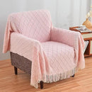 inhand Knitted Gift Throw Blankets for Couch and Bed,Valentines Day Decor Blanket for Her Him Girlfriend Wife, Pink Romatic Lightweight Decorative with Tassel, Farmhouse Warm Woven for Women, 50"x60" by CozyNest Decor