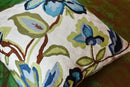 Modern Cream Decorative Floral Pillow Cover Needlepoint White Flower Hand Embroidered Pillowcase Flowery Outdoor Suzani Accent Cushion Boho Chair Modern Chair Pillowsham Wool Size 18x18 by CozyNest Decor