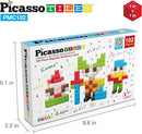 PicassoTiles 102pcs Pixel Magnetic Puzzle Cube 1” Pixel Mix & Match Toys with Ideabook STEM Education Learning Building Block Magnets Construction ToySet Stacking Creative Kit for Kids Age 3+ PMC102 by TinyTreasures Baby Boutique