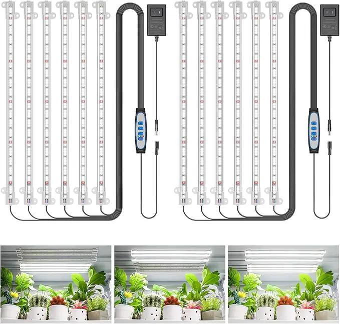 Wiaxulay Grow Light, 360 LEDs Full Spectrum Plant Light for Indoor Plants, 6 Bars/16 in Grow Light Strip with Auto Timer 6/12/16 Hrs, 3 Switch Modes, 5 Dimmable Levels for Green House Hydroponics