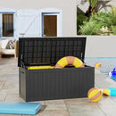 270 Gallon Outdoor Storage Box Patio Deck Box Waterproof, Resin Lockable Outside Large Storage Bin for Pool Cushion Furniture, Garden Tools UV-Resistant, Black by CozyNest Decor
