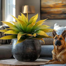 Artificial Plants Outdoor Faux Plant,Artificial Agave Faux Hostas Outdoor Uv Resistant Artificial Plants Indoor Fake Plant Artificial Agave Plant Indoor(2pcs, 28") Yellow by CozyNest Decor