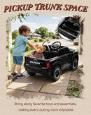 12V Licensed Ram 1500 Ride on Toy for Kids, Toddler Ride on Pickup Truck with Parent Remote Control, Electric Car for Kids with Truck Bed Storage, 3 Point Safety Belt (Black) by TinyTreasures Baby Boutique
