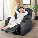 Retro Rocking Recliner Chair, Massage Rocker Recliner Chair with Vibration Massage and Heat, USB and Type-C Ports,360° Swivel Chairs,Living Room, Bedroom, Nursery, RV, Dark Grey by TinyTreasures Baby Boutique