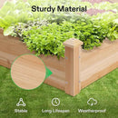 VIVOSUN 3-Tier 3-Grid Wooden Raised Garden Bed, 42.5 x 34.5 x 15 Inches, Outdoor Elevated Wood Planter Box with Screwdriver for Gardens, Patios, Backyards, Balcony and Outdoors by GreenHaven Gardens