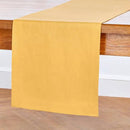 Solino Home Linen Table Runner 108 Inches Long - 100% Pure Linen Mustard Yellow Table Runner 14 x 108 Inch - Fete by CozyNest Decor