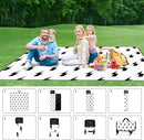 79''x79'' Extra Large Picnic Blankets, Waterproof Sandproof Foldable Outdoor Picnic Mat, Portable 3-Layer Fabric Beach Blanket for Camping, Park, Travel, Family Friends-Stylish Lightning Pattern by TinyTreasures Baby Boutique
