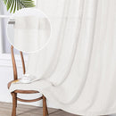 MYSKY HOME Short Curtains for Small Kitchen Windows 45 inches Length, Linen Look Curtain Drapes Cotton Polyester Blend, Soft Fabric Light Filtering Privacy Protect, 50 x 45 inches, Natural, 2 PCs by CozyNest Decor