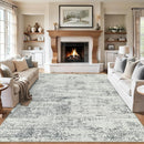 Area Rugs 10x14 Living Room - Washable Rug Modern Abstract Soft Large Neutral Non-Slip Carpet Indoor Floor Thin Carpets for Bedroom Dining Room Farmhouse Nursery Home Office Grey by TinyTreasures Baby Boutique