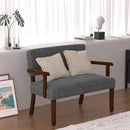 Accent Chair 2 Seat, Arm Chairs with Soft Seat and Armrests for Living Room, Love seat for Dining, Reading, and Waiting Rooms (Gray) by CozyNest Decor