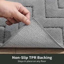 Stiio Front Door Mat Indoor Outdoor Entrance, Absorbent Muddy Dirt Resist Doormat, Low Profile Washable Fade Resistant Entryway Mat for Entry Patio Porch, 24x35.5 Inches Grey by CozyNest Decor