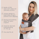 Baby Wraps Carrier Newborn to Toddler – Soft, Hands-Free & Stretchy – Cotton – Ergonomic, Breathable, Machine Washable – Newborn Baby Sling Carrier – Adjustable Fit (8-35 lbs) by TinyTreasures Baby Boutique
